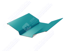 Планка ендовы верхняя 86 80 0,45 3м стандарт ПЭ RAL5021 морская волна К-508