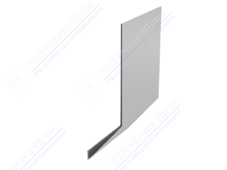Планка карнизная 100 65 0,45 2м стандарт ПЭ RAL9006 белый алюминий К-509