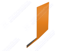 Планка карнизная 100 65 0,45 2м стандарт ПЭ RAL2004 оранжевый К-509