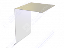 Планка ветровой доски 135 145 15 0,45 2м ПЭ RAL1015 светлая слон кость К-507