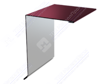 Планка ветровой доски 135 145 15 0,45 2м ПЭ RAL3005 красное вино К-507