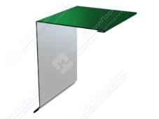 Планка ветровой доски 135 145 15 0,45 2м ПЭ RAL6005 зеленый мох К-507