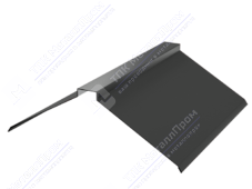 Планка конька плоского 150 150 0,45 2м стандарт ПЭ RAL7004 сигнально-серый К-512