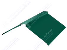 Планка конька плоского 150 150 0,45 2м стандарт ПЭ RAL6026 зеленый опал К-512