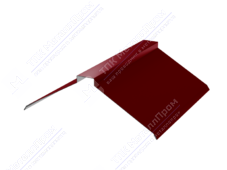 Планка конька плоского 150 150 0,45 3м стандарт ПЭ RAL3003 рубин К-512