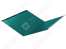 Планка ендовы нижняя 298 298 0,45 2м стандарт ПЭ RAL5021 морская волна К-510