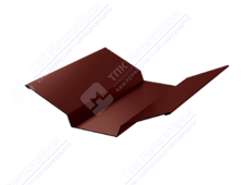 Планка ендовы верхняя 86 80 0,4 2м стандарт ПЭ в пленке RAL3009 красный оксид К-508