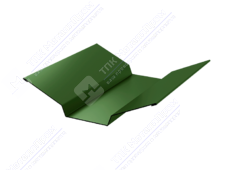 Планка ендовы верхняя 86 80 0,4 2м стандарт ПЭ в пленке RAL6002 зеленый лист К-508