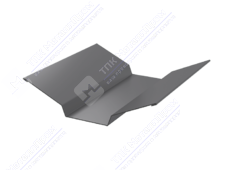 Планка ендовы верхняя 86 80 0,45 3м стандарт ПЭ RAL7005 темно-серый К-508