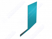 Планка карнизная 100 65 0,45 2м стандарт ПЭ RAL5012 голубой К-509